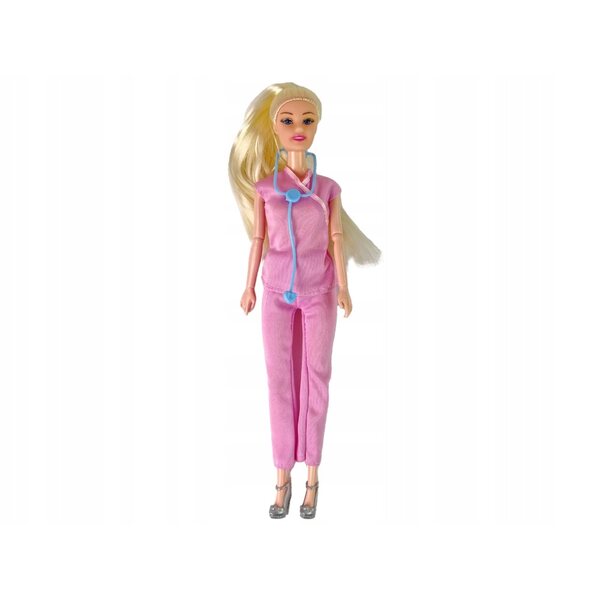 Bambola da dottore con capelli lunghi e accessori - set educativo per bambini