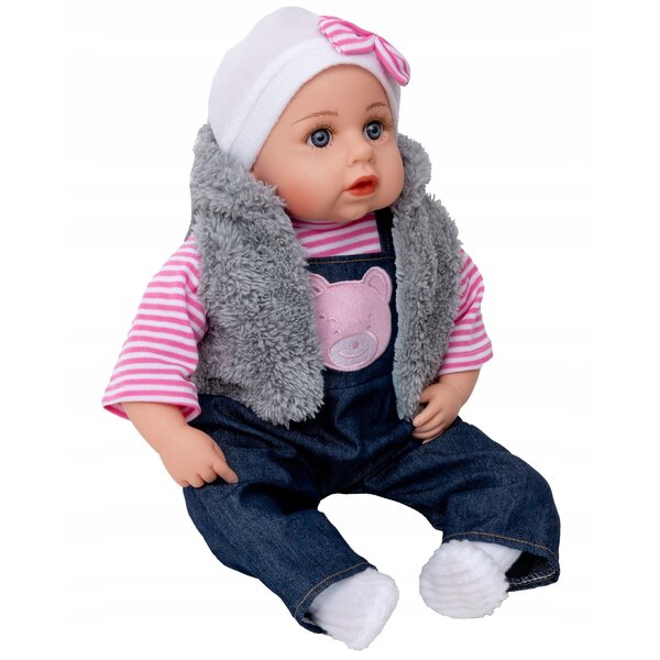 Bobas Doris 45 cm interaktive Puppe mit Geräuschen, weich und angezogen
