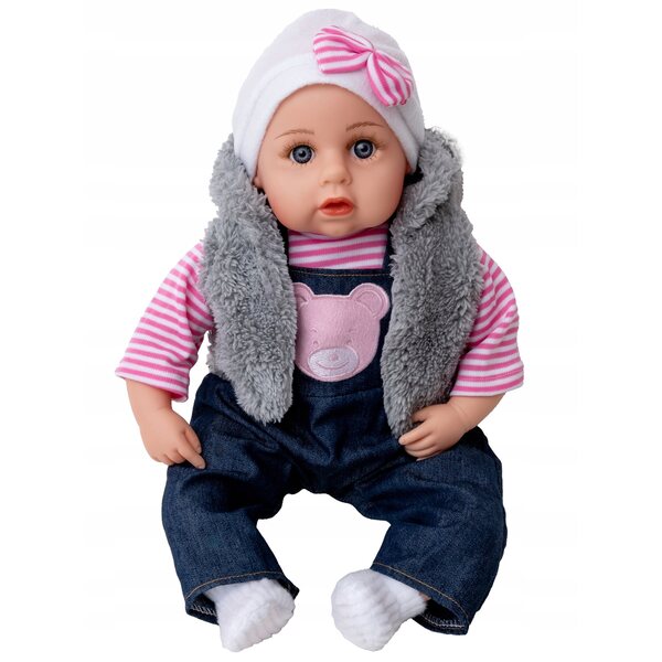 Bobas Doris 45 cm interaktive Puppe mit Geräuschen, weich und angezogen