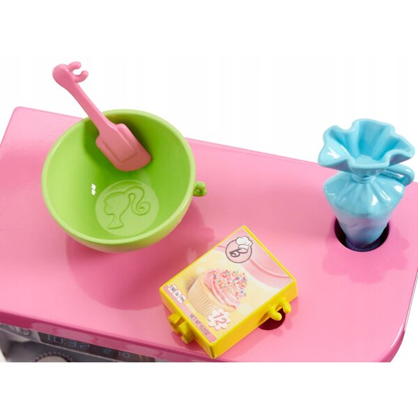 Barbie House of Sweets mit Ofen und Zubehör zum Zubereiten von Süßigkeiten
