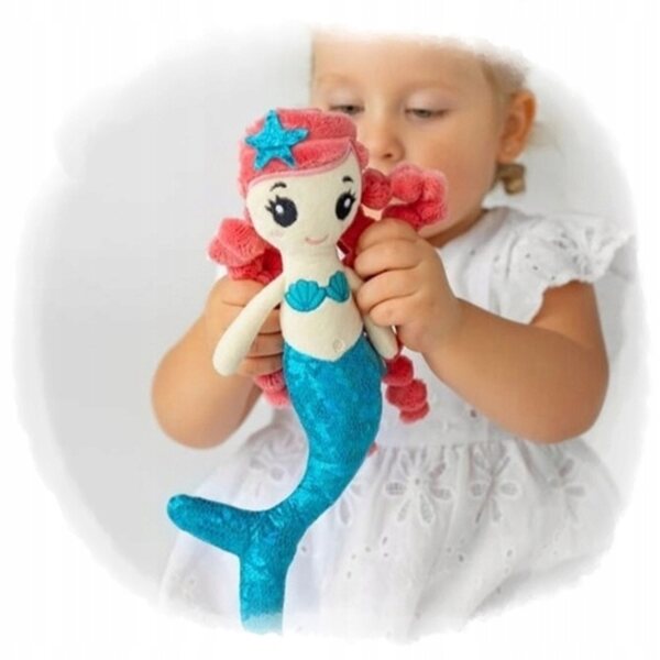Mom's Care Sirena Emma - Morbida bambola di pezza sensoriale per bambini