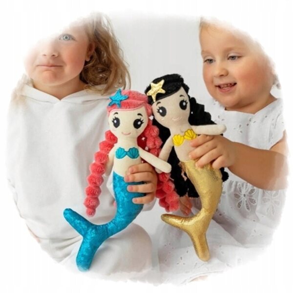 Mom's Care Sirena Emma - Morbida bambola di pezza sensoriale per bambini