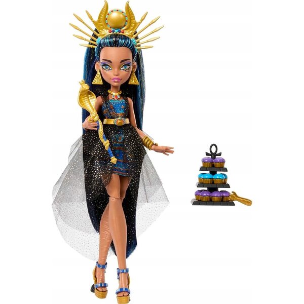 Bambola Monster High Cleo De Nile 29 cm con accessori e abbigliamento glamour