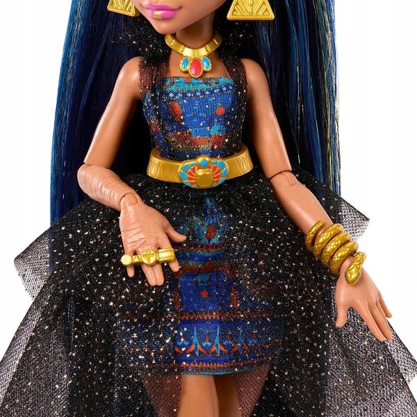 Bambola Monster High Cleo De Nile 29 cm con accessori e abbigliamento glamour
