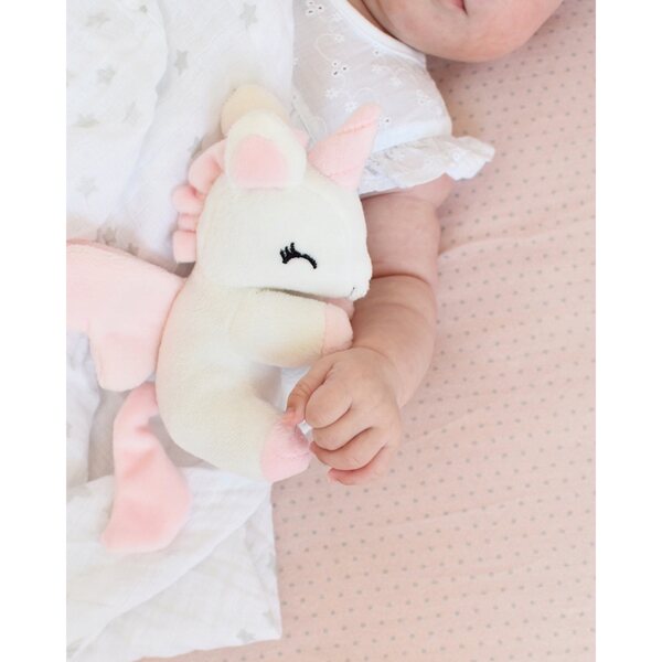 Unicorno Melootka ecru morbido con nome personalizzato, peluche sicuro per bambini 0+
