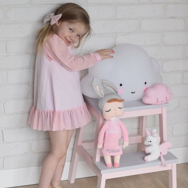 Unicorno Melootka ecru morbido con nome personalizzato, peluche sicuro per bambini 0+