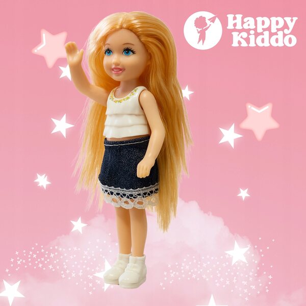 Laletta Mini 14 cm Happy Kiddo per Domini di Bambole - Sicura e Creativa