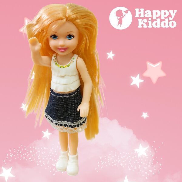 Laletta Mini 14 cm Happy Kiddo per Domini di Bambole - Sicura e Creativa