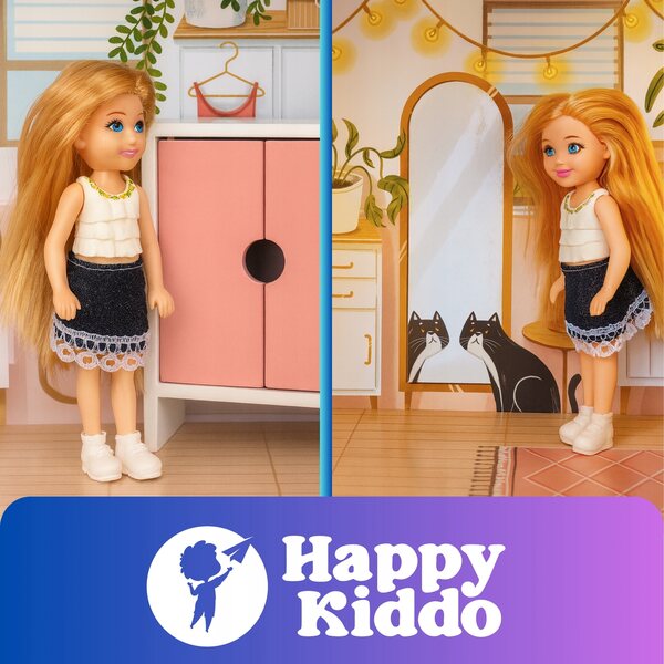 Laletta Mini 14 cm Happy Kiddo per Domini di Bambole - Sicura e Creativa