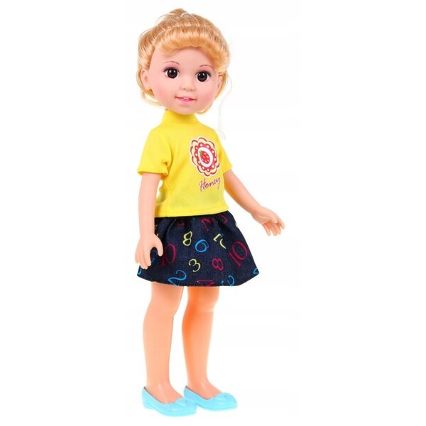 Set Lunga Bambola da Styling bionda 31 cm con 2 abiti e pettine per bambini 3+