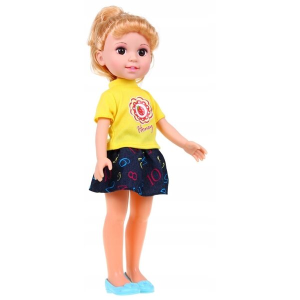 Set Lunga Bambola da Styling bionda 31 cm con 2 abiti e pettine per bambini 3+