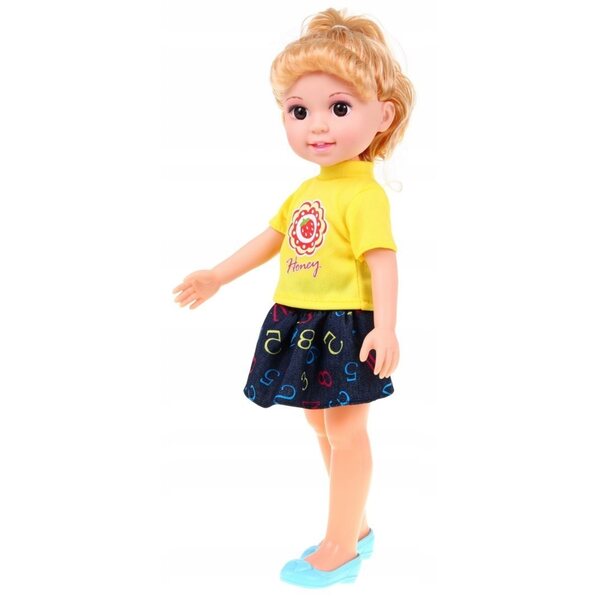 Set Lunga Bambola da Styling bionda 31 cm con 2 abiti e pettine per bambini 3+