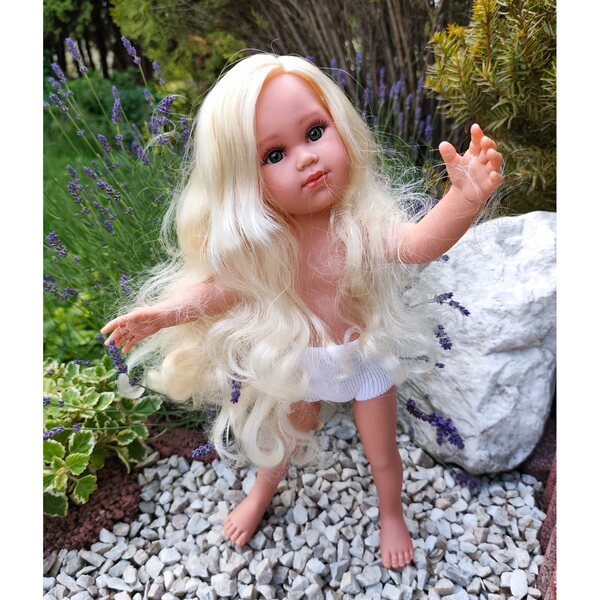 Bambola Llorens Blair bionda con capelli lunghi 42 cm posabile in vari modi