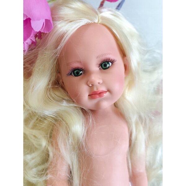 Bambola Llorens Blair bionda con capelli lunghi 42 cm posabile in vari modi