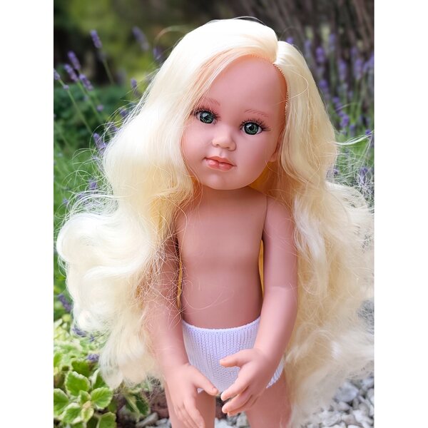 Bambola Llorens Blair bionda con capelli lunghi 42 cm posabile in vari modi