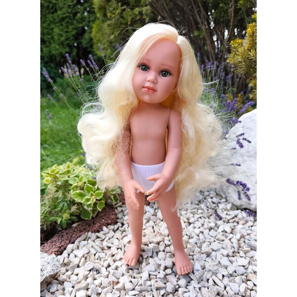 Bambola Llorens Blair bionda con capelli lunghi 42 cm posabile in vari modi