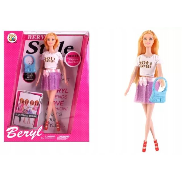 Beryl Style no.1 bambola - Bambola moda con vestiti glitterati e accessori 31.7 cm