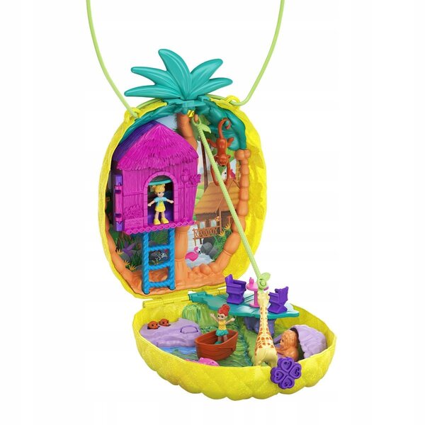 Borsa compatta Polly Pocket Ananas - Set con bambole e accessori