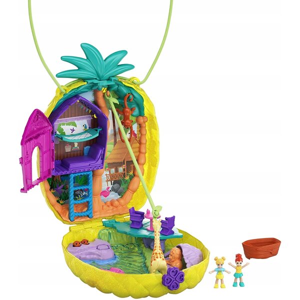 Borsa compatta Polly Pocket Ananas - Set con bambole e accessori
