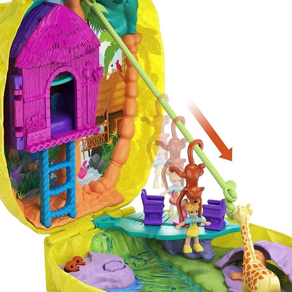 Borsa compatta Polly Pocket Ananas - Set con bambole e accessori