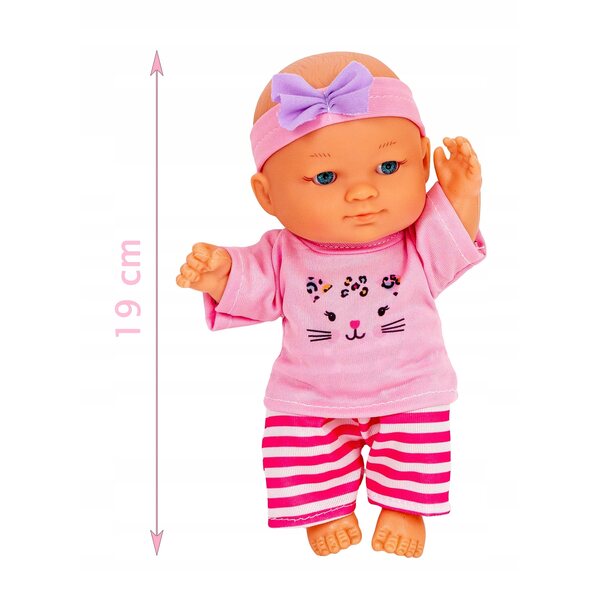 Baby Doll Smily Play 19 cm con Seggiolino Marsupio - Sicura e Morbida
