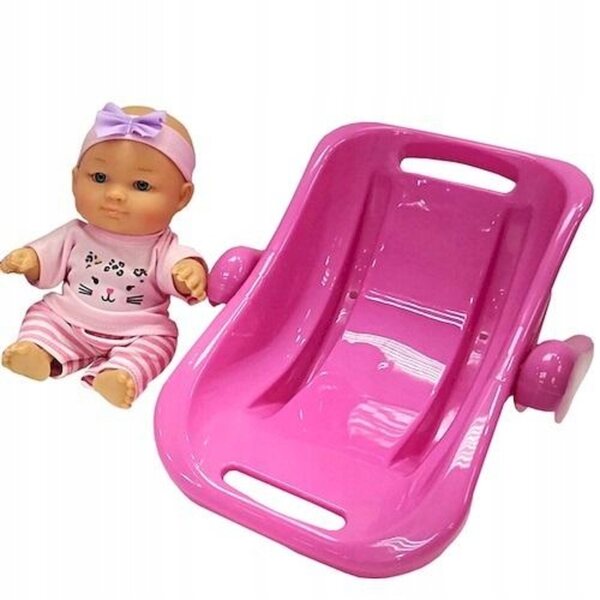 Baby Doll Smily Play 19 cm con Seggiolino Marsupio - Sicura e Morbida