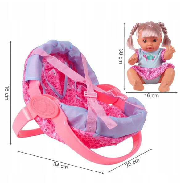 Bambola Interattiva Bobas con Clip, Suoni e Movimento, 30cm con Accessori