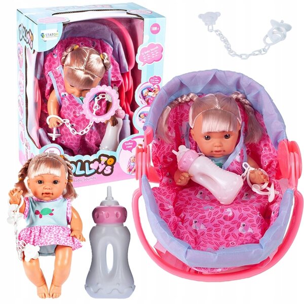 Bambola Interattiva Bobas con Clip, Suoni e Movimento, 30cm con Accessori