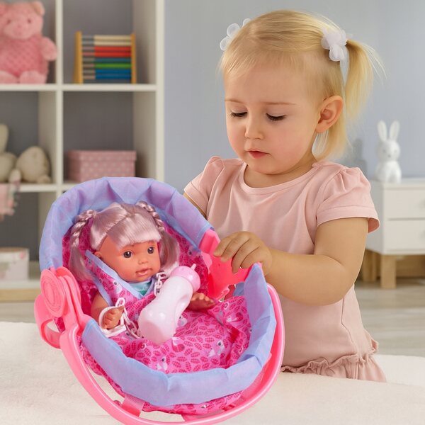 Bambola Interattiva Bobas con Clip, Suoni e Movimento, 30cm con Accessori