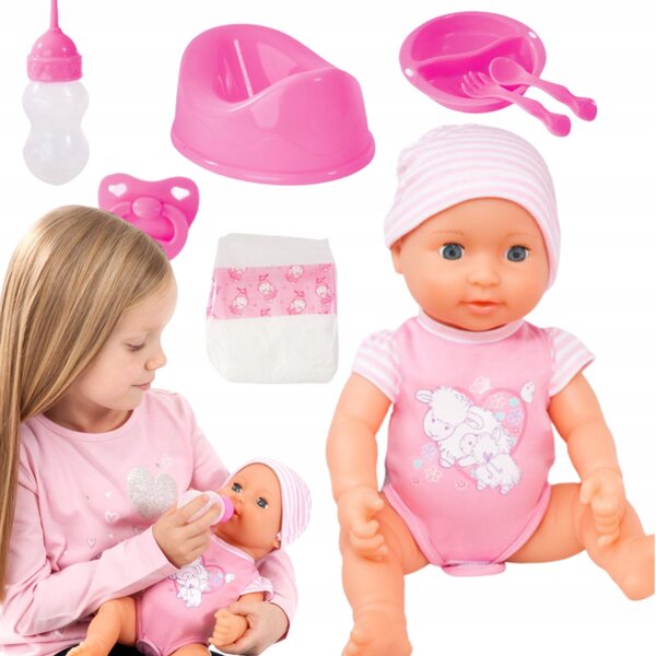 Bambola Piccolina Newborn Baby con Funzione Nanna e Nocino, 40 cm