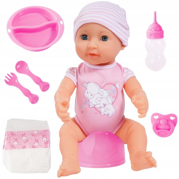 Bambola Piccolina Newborn Baby con Funzione Nanna e Nocino, 40 cm