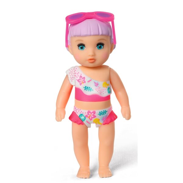 Baby Born Minis Set mit Kinderbett, Regenschirm und Lara-Puppe 7 cm