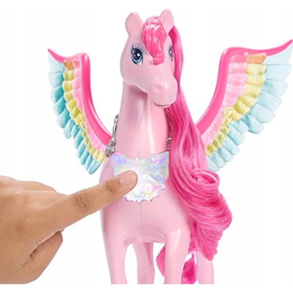 Barbie Magic Interactive Pegasus mit Lichtern, Geräuschen und Zubehör für Kinder
