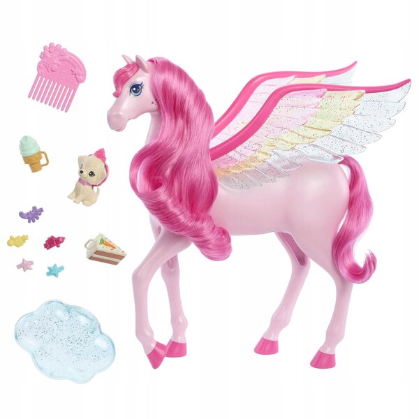 Barbie Magic Interactive Pegasus mit Lichtern, Geräuschen und Zubehör für Kinder