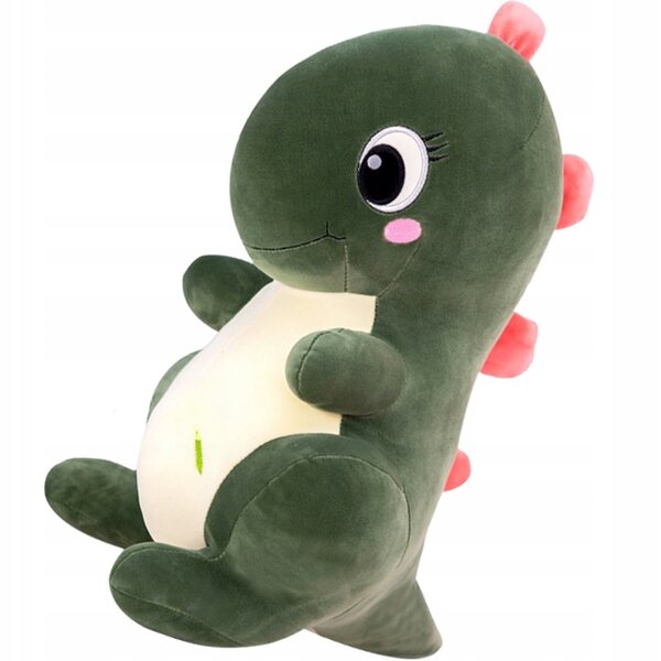 Peluches Dinosauro Morbido e Resistente in Stile Cartone Animato Verde Scuro