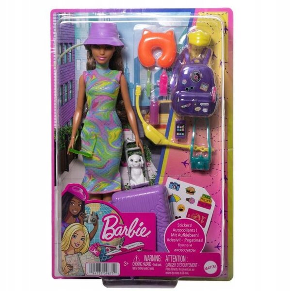 Lalcka Barbie Teresa auf Reisen mit Zubehörset und Hund für Kinder ab 3 Jahren