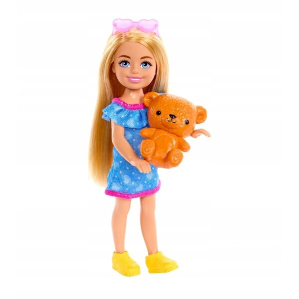 Barbie-Set mit 4 Schwesterpuppen mit farbenfrohem Zubehör für Kinder ab 3 Jahren