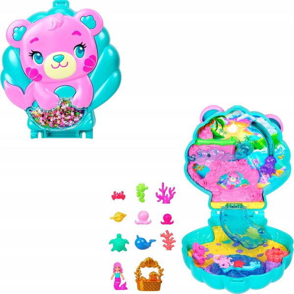 Polly Pocket Glitter Island: Set compatto con micro bambola e accessori tematici