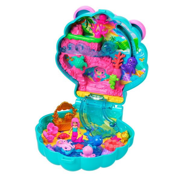 Polly Pocket Glitter Island: Set compatto con micro bambola e accessori tematici