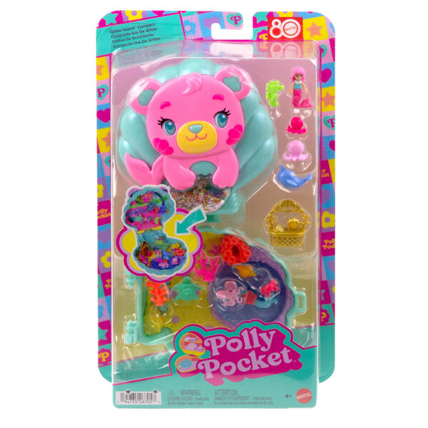 Polly Pocket Glitter Island: Set compatto con micro bambola e accessori tematici