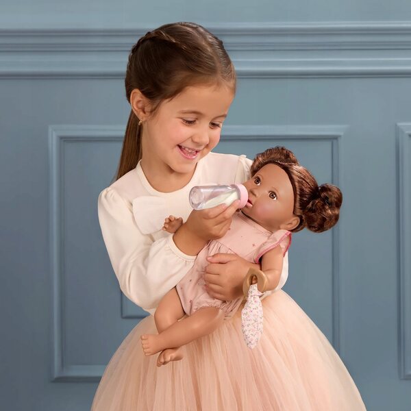 LullaBaby Bambola Neonato con Bottiglia e Accessori per Bambini 2+ Anni