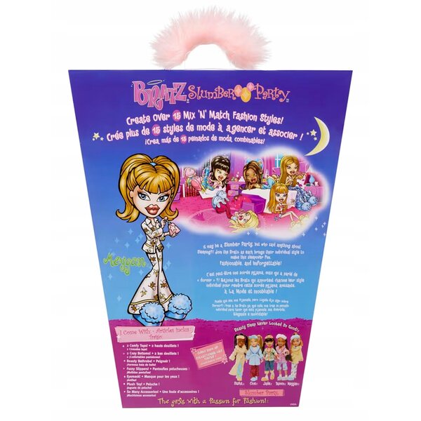Bratz Slumber Party Meygan con accessori e 2 completi pigiama per bambine 7+