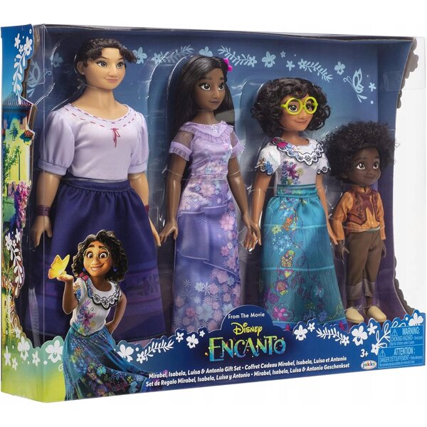 Set mit 4 Disney Encanto-Puppen Mirabel, Isabela, Luisa und Antonio für Kinder ab 3 Jahren