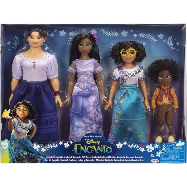 Set mit 4 Disney Encanto-Puppen Mirabel, Isabela, Luisa und Antonio für Kinder ab 3 Jahren