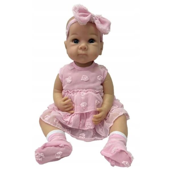 Bambola Bebè bambina 56 cm morbida e realistica con vestiti per bambini
