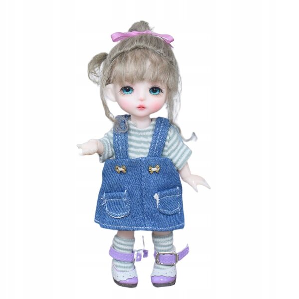 Bambola Modella 1/8 BJD con Abiti, Parrucche e Accessori per Bambini 3+