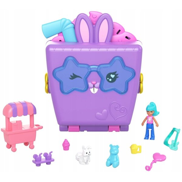 Polly Pocket Compact Snack Set avec accessoires, Mattel Creative Mini Game