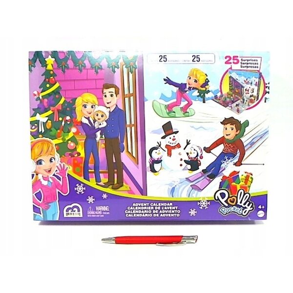 Polly Pocket Calendario Avvento 25 Giorni con Microbambole e Accessori Invernali