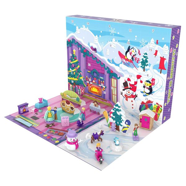 Polly Pocket Calendario Avvento 25 Giorni con Microbambole e Accessori Invernali