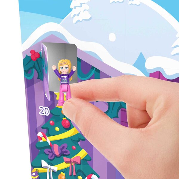 Polly Pocket Calendario Avvento 25 Giorni con Microbambole e Accessori Invernali